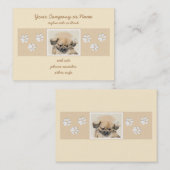 Pekingese schildering - Kute Original Dog Art Visitekaartje (Voorkant / Achterkant)