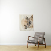 Pekingese schildering - Kute Original Dog Art Wandkleed (In situ)