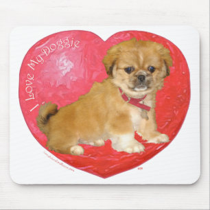 Pekingese / Shih Tzu Mix Valentijnsdag Muismat