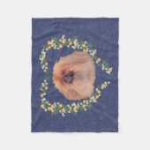 Pekingese Sinaasbloesem Fleece Deken (Voorkant)