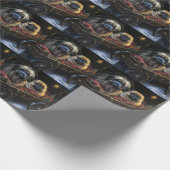 Pekingese Sneeuwslee Kerstdecoratie Cadeaupapier (Hoek)