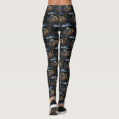 Pekingese Sneeuwslee Kerstdecoratie Leggings (Achterkant)
