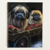 Pekingese Sneeuwslee Kerstdecoratie Planner (Voorkant)