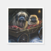 Pekingese Sneeuwslee Kerstdecoratie Servet (Voorkant)