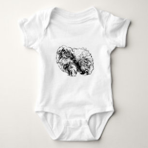 Pekingese Speelgoed Dog Illustratie Romper
