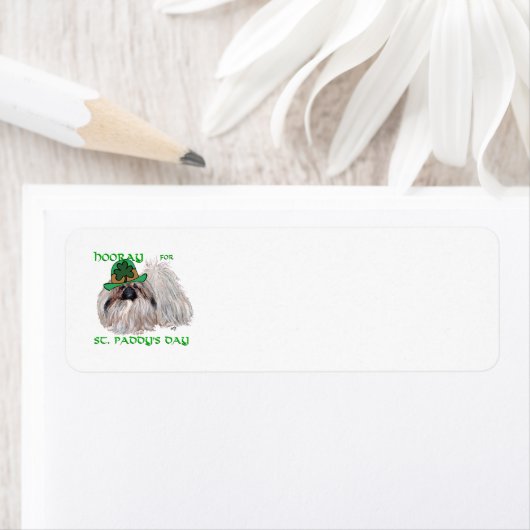 Pekingese St Patricks Day Return Address Labels (Insitu)