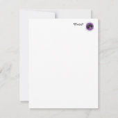 Pekingese Stationery - blanco kaart "Fuzz" Notitiekaartje (Achterkant)