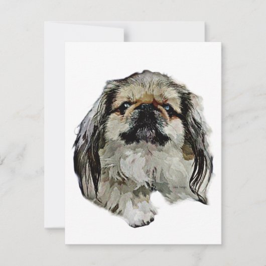 Pekingese Stationery - blanco kaart Notitiekaartje (Voorkant)