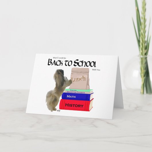 Pekingese Terug naar Wenskaart school Kaart (Voorkant)