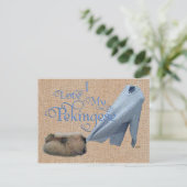 Pekingese touwtrekken briefkaart (Staand voorkant)