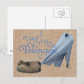 Pekingese touwtrekken briefkaart (Voorkant / Achterkant)
