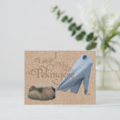 Pekingese touwtrekken briefkaart (Staand voorkant)