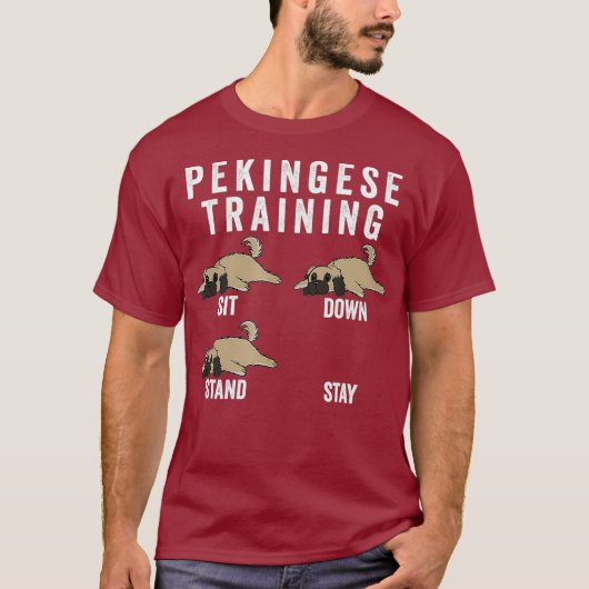 Pekingese training Dog T-shirt (Voorkant)