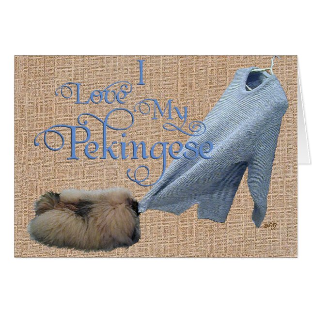 Pekingese Tug-O-War (Voorkant Horizontaal)