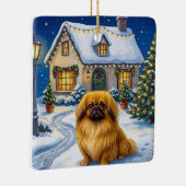 Pekingese Vakantie  Keramisch Ornament (Rechts)
