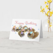 Pekingese Verjaardagsfeest Kaart (Gele Bloem)