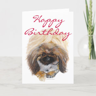 Pekingese Verjaardagskaart Kaart