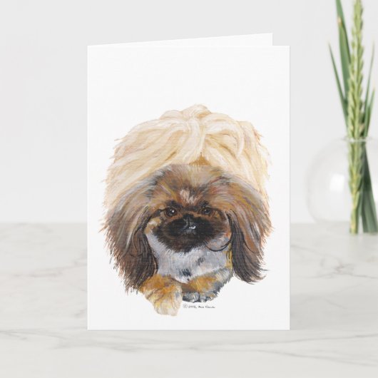 Pekingese Wenskaart Kaart (Voorkant)
