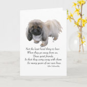Pekingese Wenskaart Kaart (Gele Bloem)