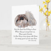 Pekingese Wenskaart Kaart (Gele Bloem)