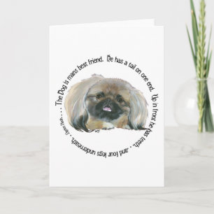 Pekingese Wijsheid - De Hond is de Beste Vriend va Kaart