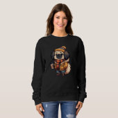 Pekingese winterhond Funny Coffee Trui (Voorkant volledig)