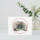 Pekingese Wisdom - Dinking BIG Briefkaart (Staand voorkant)