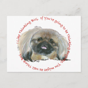 Pekingese Wisdom - Dinking BIG Briefkaart