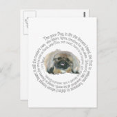 Pekingese Wisdom - en Lord Byron's Lament Briefkaart (Voorkant / Achterkant)