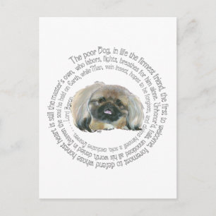 Pekingese Wisdom - en Lord Byron's Lament Briefkaart