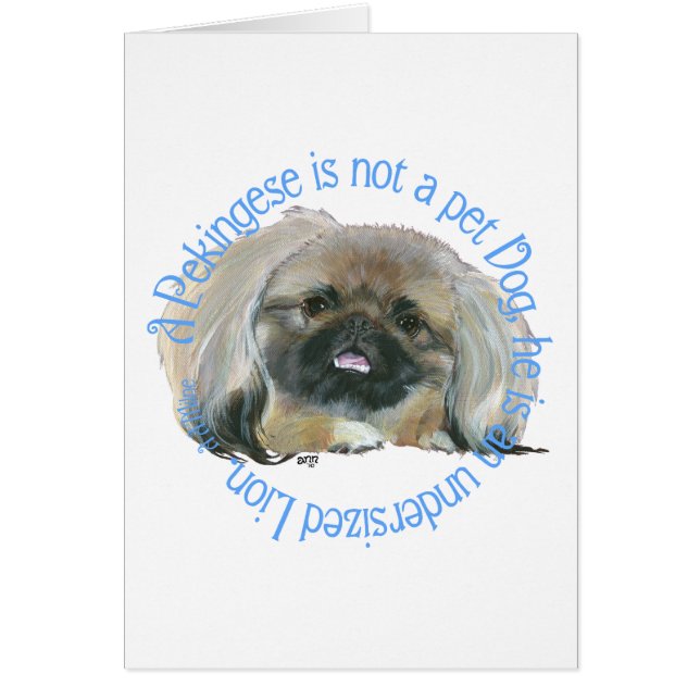 Pekingese Wisdom - Ondermaatse leeuw! (Voorkant)