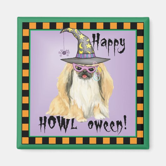 Pekingese Witch Magnet (Voorkant)