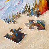 Pekingese witte acryl print | Kleurrijk | Levendig Legpuzzel (Zijkant)