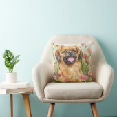 Pekingese Worpillow – Waterverf Kussen (Stoel)
