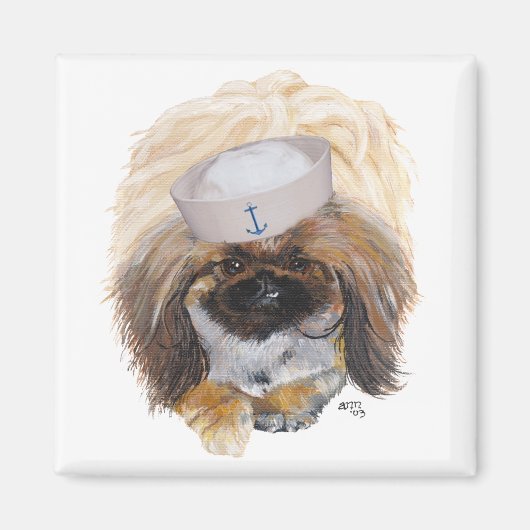 Pekingese Zeelieden Magneet (Voorkant)