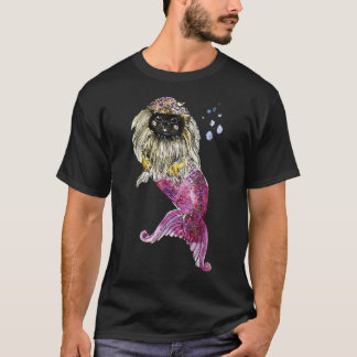 Pekingese zeemeermin t-shirt