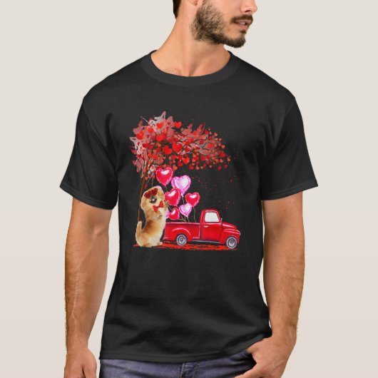 Pekingese zonnebril Hearts Tree Pickup Truck Cou T-shirt (Voorkant)