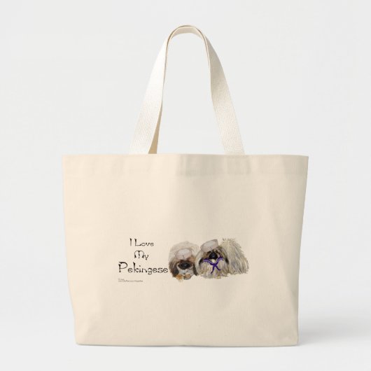Pekingeze Zeelieden Grote Tote Bag (Voorkant)