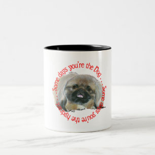 Pekingezer Wijsheid - Sommige dagen . . . Tweekleurige Koffiemok