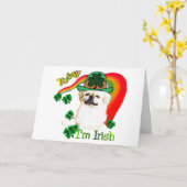 Pekingnese St Patricks Kaart (Gele Bloem)