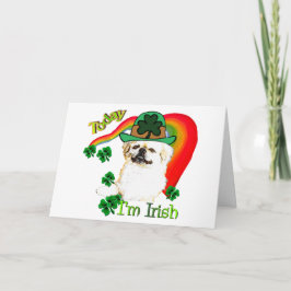 Pekingnese St Patricks Kaart