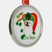 Pekingnese St Patricks Metalen Ornament (Rechts)