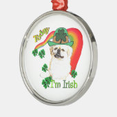 Pekingnese St Patricks Metalen Ornament (Links)
