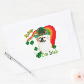 Pekingnese St Patricks Ovale Sticker (Envelop)