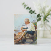 Pekka Halonen, jongen op de Finse kust CC0741 Briefkaart (Staand voorkant)