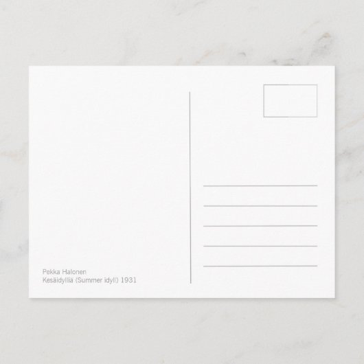 Pekka Halonen Summer idyll Kesäidylliä Briefkaart (Achterkant)