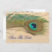 pekkobalt blauw blauwgroen Sla de datum op Save The Date (Voorkant / Achterkant)