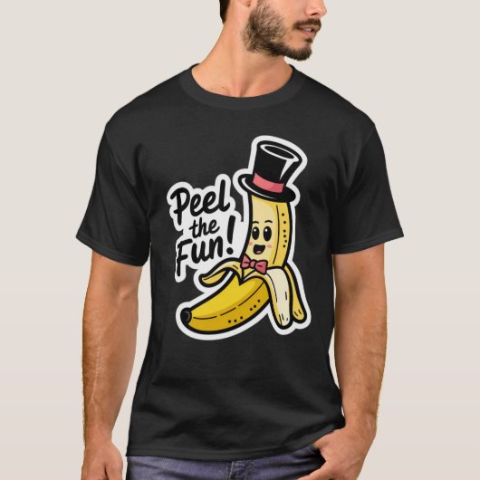Pel het leuke banaan creatieve ontwerp t-shirt (Voorkant)