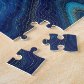 “Pelagic Contours” – Een abstract zeegezicht Legpuzzel (Zijkant)
