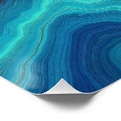 “Pelagic Contours” – Een abstract zeegezicht Perfect Poster (Hoek)